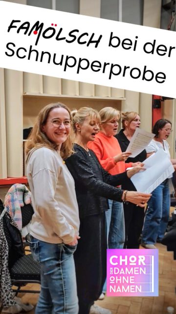 Wenn kölsche Tön und Powerfrauen zusammentreffen! 🎙️💪

Famölsch bei einer Schnupperprobe unseres Special guest - dem @chor_der_damen_ohne_namen

Habt ihr das Lied schon erkannt? Wenn nicht könnt ihr das am 13.Mai im Zimmermanns hören 😉

#kölschetön #bickendorf #famoelsch